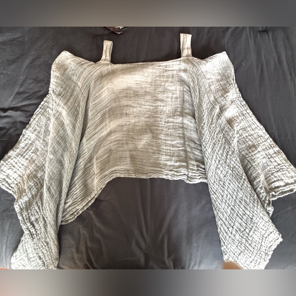 Gray linen Eterea Italian Off-Shoulder or convertible Tank top